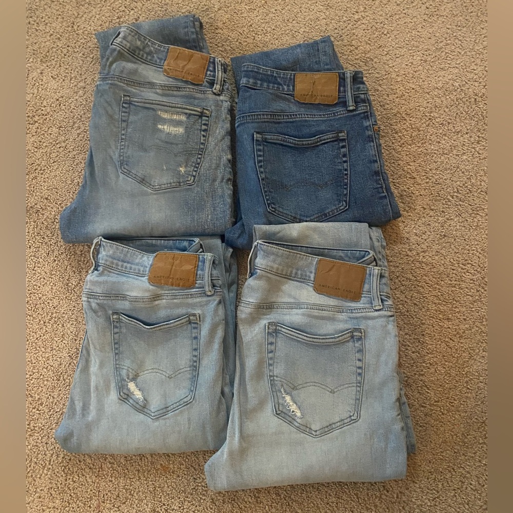 Mens Lot of 4 American Eagle Jeans